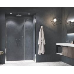 Porte pivotante + fixe en alignement Young 2.0 G+F 100cm Transparent Silver