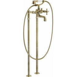 Mélangeur bain-douche sur colonnes rétro Vieux bronze Grazia