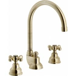 Mélangeur lavabo 3 trous rétro vieux bronze Grazia GRC5012/1BR