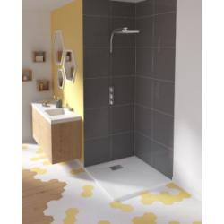 Receveur carré Kinesurf Blanc extra-plat - 80x80