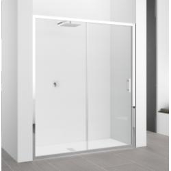 Paroi de douche coulissante ZEPHYROS 2.0 2P - Silver - Transparent - 100cm