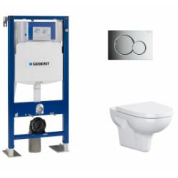 Pack WC Geberit UP320 + Cuvette sans bride Velvet + plaque Sigma CHR brillante