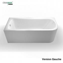 Baignoire d'angle VIRIDE Cleargreen 170 cm - Version Gauche