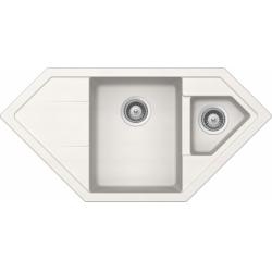 Evier de cuisine d'angle SIGNUS 1.5 Cuve Cristadur Polaris