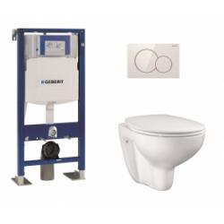 Pack Geberit UP320 + Cuvette sans bride Bau Ceramic + plaque Sigma