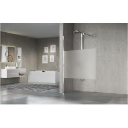 Paroi fixe GIADA H 120 cm - Bande Satin - Silver*