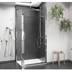 Porte de douche pivotante LUNES 2.0 G 65 cm - Transparent - Silver