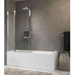 Pare-baignoire 1 porte pivotante + 1 fixe AURORA 3 Transparent