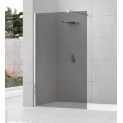 Paroi de douche Fixe KUADRA H FUME 70 cm - Profilé Chromé