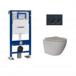 Pack Geberit UP320 + Cuvette sans bride KELOS Blanc + Plaque Sigma