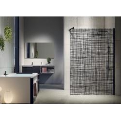 Paroi de douche Fixe KUADRA H Sérigraphié WIRES 130 cm