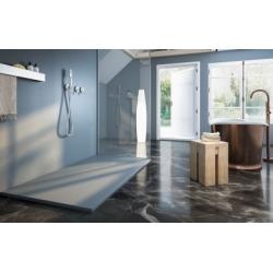 Receveur LIPARI en Nano-coating Gris Ciment - 100x100 cm