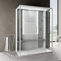 Cabine de douche multifonction SKILL DUAL Perla 160x97 cm