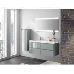 Meuble simple vasque décalé GLOSS Feutrine