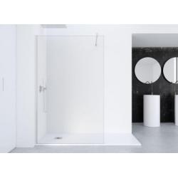 Paroi de douche fixe FADO Transparent - Argent - 100 cm