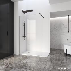 Paroi de douche fixe FADO Noir - 80 cm