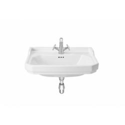 Vasque de lavabo rétro CARMEN 65cm Blanc brillant - 1 trou