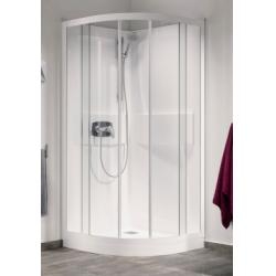 Cabine de douche Kineprime faible hauteur - Coulissante - 1/4 de Rond 80cm