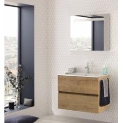 Meuble simple vasque NOLITA Chêne Arlington 80 cm - Sans miroir