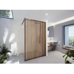 Paroi walk in CLAUSTRA Noir et Effet Bois