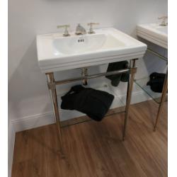 Lavabo céramique 64cm + piétement métallique Ascott