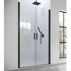 Paroi de douche HADA PLUS 2 portes battantes - Noir - 80cm