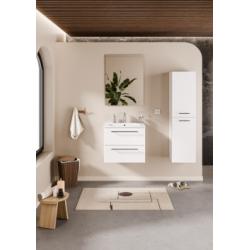 Meuble NEPTUNE Blanc 60 cm - Miroir Slim