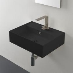 Vasque à poser ou à suspendre TEOREMA 2.0 50 cm - Noir Mat