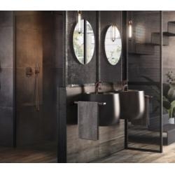 Demi-lavabo mural BEYOND en FineCeramic Onyx