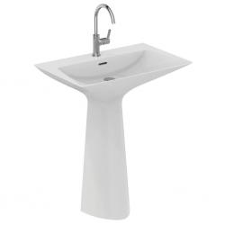 Lavabo monobloc TIPO-Z Blanc brillant - 1 trou de robinetterie