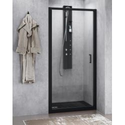 Porte de douche pivotante ZEPHYROS 2.0 G Noir Mat