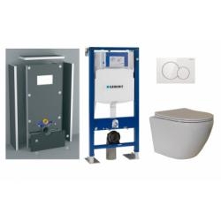 Pack WC suspendu GEBERIT KELOS Blanc + Habillage à carreler