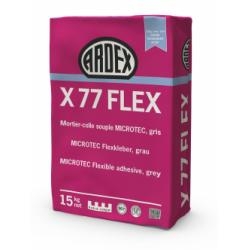 Mortier-colle flexible fibré ARDEX X77 - Gris