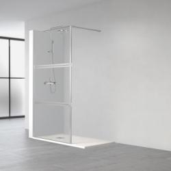 Paroi de douche TWIN TW-2003 Argent HB - 6 mm - 100 cm