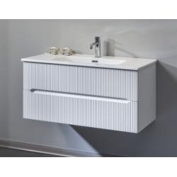 Meuble simple vasque CIRCE Blanc 90 cm