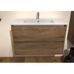 Meuble vasque JUPITER 3.0 Bois Foncé 80 cm - SANS miroir