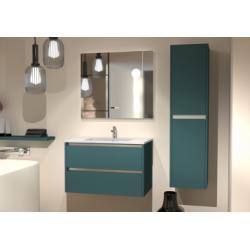 Meuble vasque JUPITER 3.0 Bleu Canard 80cm avec Miroir ELEGANCE