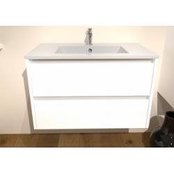 Meuble vasque JUPITER 3.0 Blanc Brillant 80 cm - SANS miroir