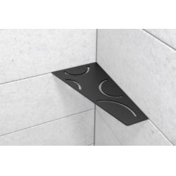 Tablette d'angle mural SHELF-S3 CURVE Noir graphite mat