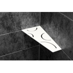 Tablette d'angle mural SHELF-S3 CURVE Blanc Mat