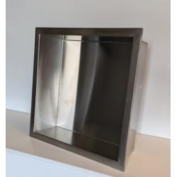 Niche murale à encastrée Inox Brossé - 30x30cm