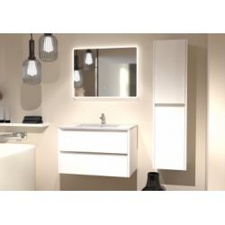 Meuble vasque JUPITER 3.0 Blanc Brillant 80 cm - Différents miroirs