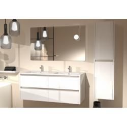 Meuble vasque JUPITER 3.0 Blanc Brillant 120 cm - Différents miroirs
