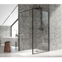 Paroi de douche fixe NORDIC FN-2001 Noir 100cm