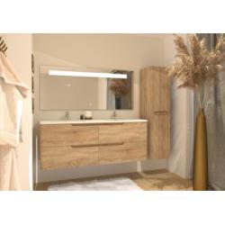 Meuble double vasque LUNA 140cm Bois Clair