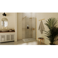 Paroi de douche fixe FADO Or - 100 cm