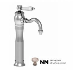 Mitigeur lavabo réhaussé bec Nickel Mat