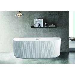 Baignoire semi-ilot NONNA cannelée