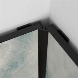 Profilé en L pour montage en angle pour panneaux muraux KINEWALL - H202cm - Noir Intense Grainé