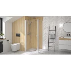 Porte pivotante SUPRA P sans seuil- Blanc - 80cm - En angle